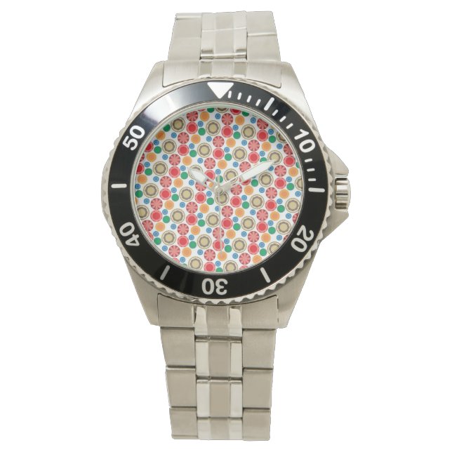 Blume Power in Zeile 002 Armbanduhr (Vorderseite)