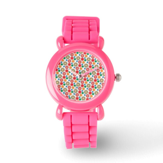 Blume Power in Zeile 002 Armbanduhr (Vorderseite)