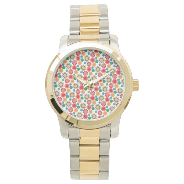 Blume Power in Zeile 002 Armbanduhr (Vorderseite)