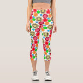 Blume Power in Zeile 002 Capri Leggings (Vorderseite)