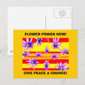 BLUME POWER JETZT! POSTKARTE (Vorne/Hinten)