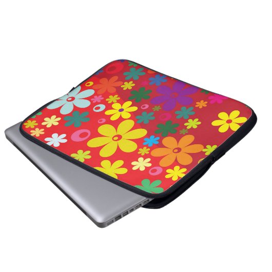 Blume Power Laptop Sleeve (Vorne Knopf)