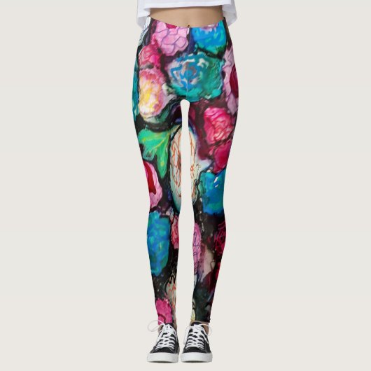 Blume Power Leggings (Vorderseite)