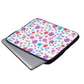 Blume Power Lila Aqua Rosa Orange Laptop Schlauch Laptopschutzhülle (Vorne Knopf)