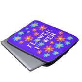 Blume Power Lila Laptopschutzhülle (Vorne Knopf)
