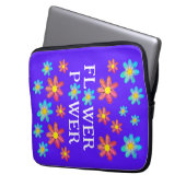 Blume Power Lila Laptopschutzhülle (Vorderseite Links)
