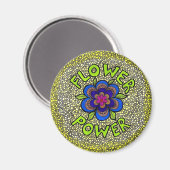Blume Power Magnet (Vorderseite/Rückseite)