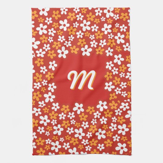 Blume Power mit Ihrer Monogramm Handtuch (Vertikal)