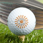 Blume Power mit Psychedelic Orange Rays Golfball
