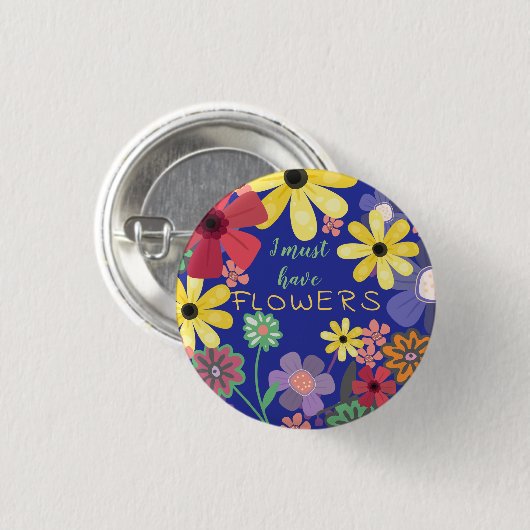 Blume Power muss Blume haben Button (Vorne & Hinten)