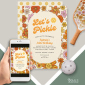 Blume Power Muster Pickleball Party Einladung
