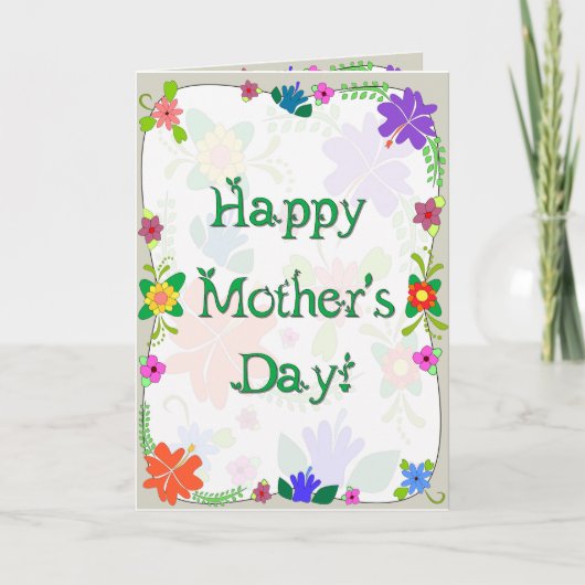 Blume Power Muttertag Karte (Vorderseite)