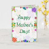 Blume Power Muttertag Karte (Gelbe Blume)