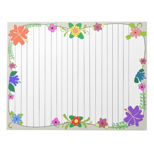 Blume Power Notizblock (Vorderseite)