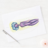 Blume Power Ovaler Aufkleber (Umschlag)