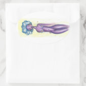 Blume Power Ovaler Aufkleber (Tasche)