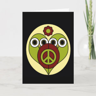 Blume Power Owls Grußkarte Karte
