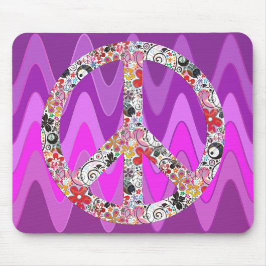 Blume Power Peace I - Sinusspange Mousepad (Vorne)