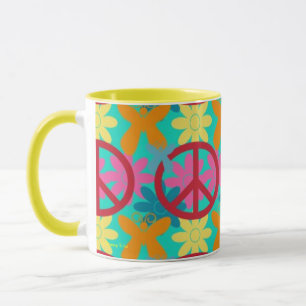 BLUME POWER PEACE KÜCHE KAFFEE MUGS - GRUPPEN TASSE