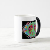 Blume Power Peace Sign Morphing Tasse (VorderseiteRechts)