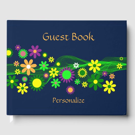 Blume Power Personalisieren Gästebuch (Vorderseite)