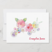 Blume Power Personalisierte Note Card Einladung (Vorderseite)
