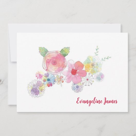 Blume Power Personalisierte Note Card Einladung (Vorderseite)