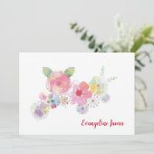 Blume Power Personalisierte Note Card Einladung (Stehend Vorderseite)