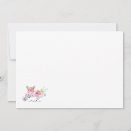 Blume Power Personalisierte Note Card Einladung (Rückseite)