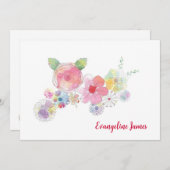 Blume Power Personalisierte Note Card Einladung (Vorne/Hinten)