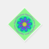 Blume Power Pistachio Paper Napkins Serviette (Ecke)