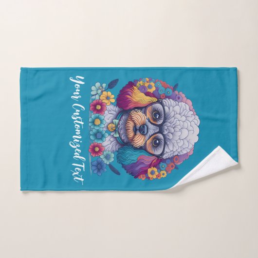 Blume Power, Poodle Elegance - Eine perfekte Misch Handtuch (Handtuch)