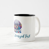 Blume Power, Poodle Elegance - Eine perfekte Misch Zweifarbige Tasse (VorderseiteRechts)