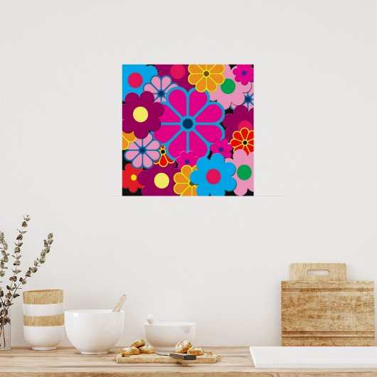 Blume Power Poster (Küche)