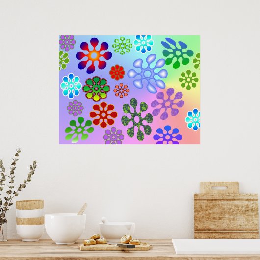 Blume Power Poster (Küche)