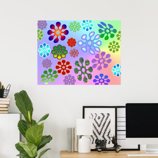 Blume Power Poster (Heimbüro)