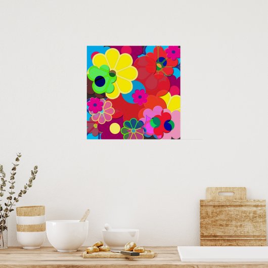 Blume Power Poster (Küche)