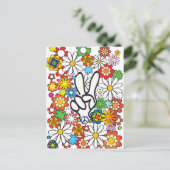 Blume Power Postkarte (Stehend Vorderseite)