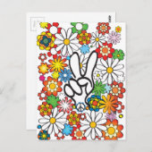 Blume Power Postkarte (Vorne/Hinten)