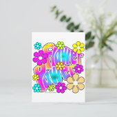 Blume Power Postkarte (Stehend Vorderseite)