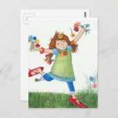 Blume Power Postkarte (Vorne/Hinten)