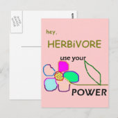 Blume Power Postkarte (Vorne/Hinten)