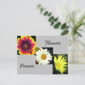 Blume Power Postkarte (Stehend Vorderseite)