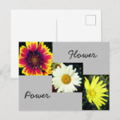 Blume Power Postkarte (Vorne/Hinten)