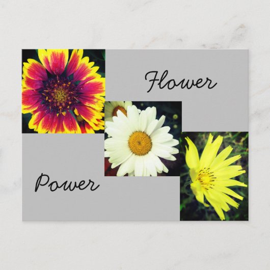Blume Power Postkarte (Vorderseite)