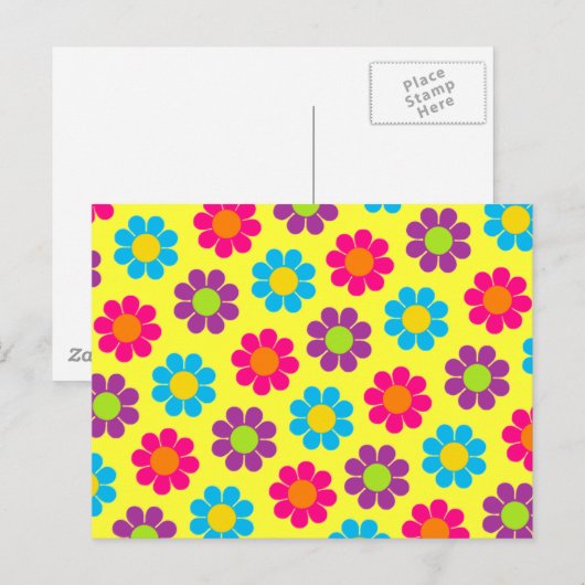 Blume Power Postkarte (Vorne/Hinten)