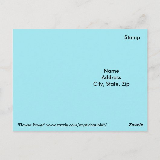 Blume Power Postkarten (Rückseite)