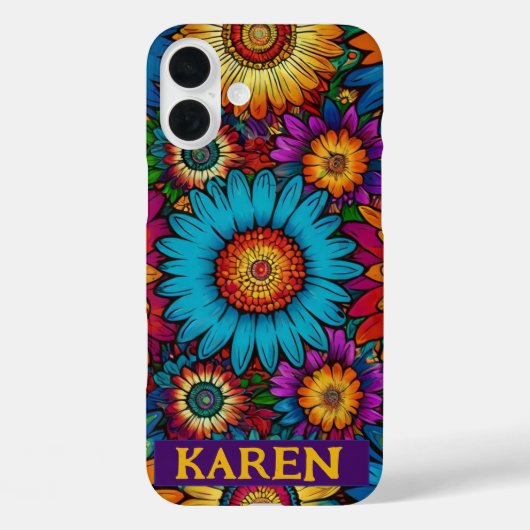 Blume Power Psychedelic Retro 60er Hippie Gift Case-Mate iPhone Hülle (Rückseite)
