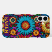 Blume Power Psychedelic Retro 60er Hippie Gift Case-Mate iPhone Hülle (Rückseite (Horizontal))