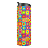 Blume-Power-Quadrate Thermosbecher (Nach rechts gedreht)